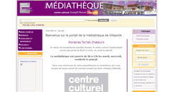 Desktop Screenshot of mediatheque.centreculturel-villepinte.fr